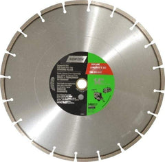 Norton - 14" Diam, 1" Arbor Hole Diam, Wet & Dry Cut Saw Blade - Diamond-Tipped, Standard Round Arbor - Makers Industrial Supply