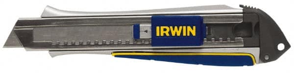 Irwin - Snap Utility Knife - 9mm Blade, Blue & Yellow Handle, 3 Blades Included - Makers Industrial Supply