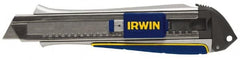 Irwin - Snap Utility Knife - 9mm Blade, Blue & Yellow Handle, 3 Blades Included - Makers Industrial Supply