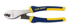 Irwin - 8" OAL, Cable Cutter - 13/16" Jaw Length x 1-1/4" Jaw Width, Rubber Grips Handle - Makers Industrial Supply