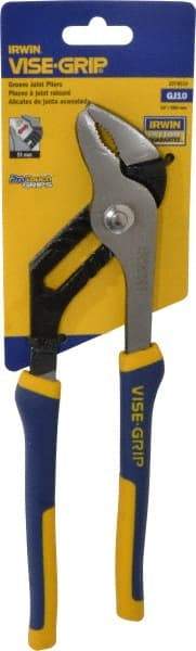 Irwin - 10" OAL, 2" Max Capacity, 7 Position Groove Joint Tongue & Groove Pliers - ProTouch Handles - Makers Industrial Supply