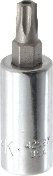 SK - 1/4" Drive, T27 Torx Bit Socket - 1-3/4" OAL, Tamper Resistant - Makers Industrial Supply