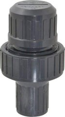 Plast-O-Matic - 1/2" Pipe, 100 Max psi, PVC, Normally Closed Design Vacuum Breaker Valve - Viton Seal, NPT End Connections - Makers Industrial Supply