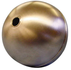 Made in USA - 6" Diam, Spherical, Tubed Through Connection, Metal Float - 3/8" Rod Thread, Stainless Steel, 800 Max psi, 18 Gauge - Makers Industrial Supply