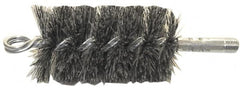 Schaefer Brush - 4-1/2" Brush Length, 1-1/2" Diam, Fiber Single Stem, Single Spiral Tube Brush - 8" Long, Tampico Fibre, 1/4" NPSM Male Connection - Makers Industrial Supply