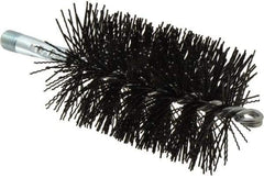 Schaefer Brush - 5" Brush Length, 3" Diam, Nylon Single Stem, Single Spiral Tube Brush - 7-1/4" Long, Nylon, 1/4" NPSM Male Connection - Makers Industrial Supply