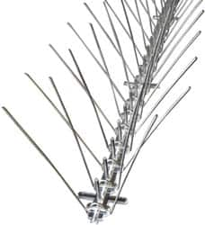 Bird-X - Stainless Steel Bird Spikes - 4.3 Inch High x 1/2 Inch Wide x 10 Ft. Long - Makers Industrial Supply