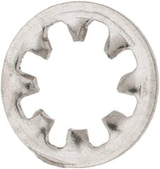 Made in USA - #8 Screw, 0.176" ID, Stainless Steel Internal Tooth Lock Washer - 0.336" OD, Uncoated, Grade 316 - Makers Industrial Supply