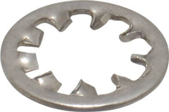 Made in USA - 1/4" Screw, 0.267" ID, Stainless Steel Internal Tooth Lock Washer - 0.478" OD, Uncoated, Grade 316 - Makers Industrial Supply