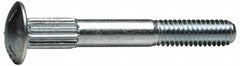 Value Collection - 5/16-18 UNC 1-1/2" Length Under Head, Ribbed Neck, Carriage Bolt - Grade 5 Steel, Zinc-Plated Clear Chromate Finish - Makers Industrial Supply