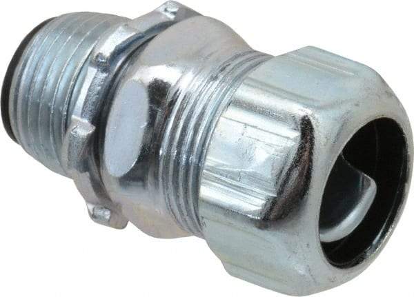 Thomas & Betts - 3/8" Trade, Steel Threaded Straight Liquidtight Conduit Connector - Insulated - Makers Industrial Supply