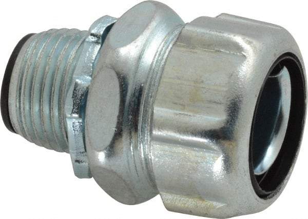 Thomas & Betts - 1/2" Trade, Steel Threaded Straight Liquidtight Conduit Connector - Insulated - Makers Industrial Supply