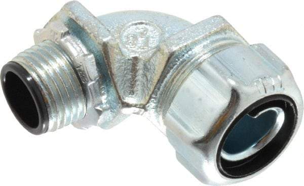 Thomas & Betts - 1/2" Trade, Steel Threaded Angled Liquidtight Conduit Connector - Insulated - Makers Industrial Supply