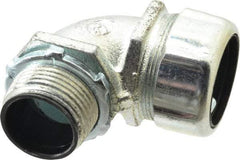 Thomas & Betts - 1" Trade, Steel Threaded Angled Liquidtight Conduit Connector - Insulated - Makers Industrial Supply