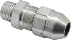 Thomas & Betts - 1/4 to 0.4" Cable Capacity, Class 1, Gas & Vapor Environments, Straight Strain Relief Cord Grip - 1/2 NPT Thread, Aluminum - Makers Industrial Supply