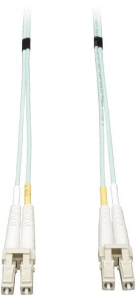 Tripp-Lite - 10' Long, LC/LC Head, Multimode Fiber Optic Cable - Aqua, Use with LAN - Makers Industrial Supply