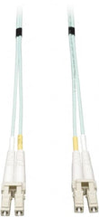 Tripp-Lite - 10' Long, LC/LC Head, Multimode Fiber Optic Cable - Aqua, Use with LAN - Makers Industrial Supply