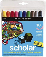 Prismacolor - Assorted Colors, Art Marker - Brush Tip, Alcohol Based Ink - Makers Industrial Supply