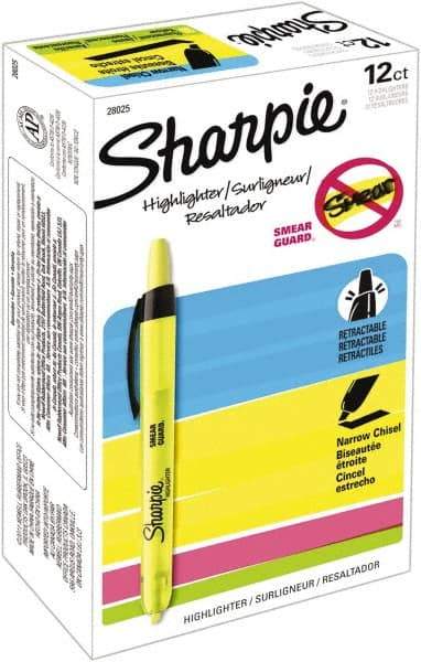 Sharpie - Fluorescent Yellow Highlighter - Chisel Tip, AP Nontoxic Ink - Makers Industrial Supply