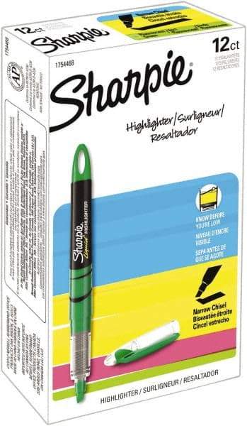 Sharpie - Green Highlighter - Chisel Tip, AP Nontoxic Ink - Makers Industrial Supply