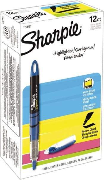 Sharpie - Blue Highlighter - Chisel Tip, AP Nontoxic Ink - Makers Industrial Supply