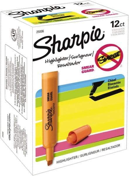 Sharpie - Fluorescent Orange Highlighter - Chisel Tip, AP Nontoxic Ink - Makers Industrial Supply