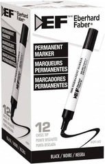 Eberhard Faber - Black Permanent Marker - Chisel Felt Tip, AP Nontoxic Ink - Makers Industrial Supply