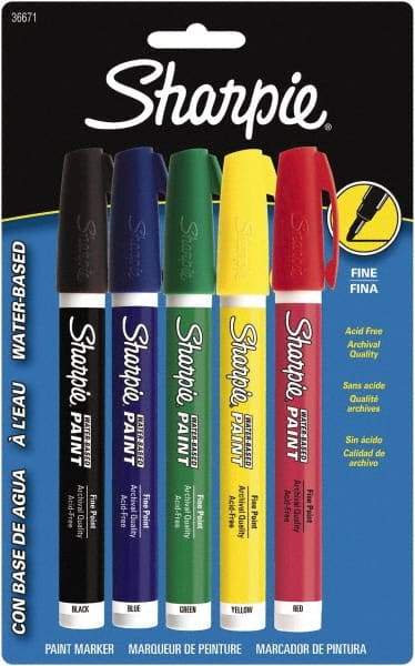 Sharpie - Assorted Colors, Paint Marker - Fine Tip - Makers Industrial Supply