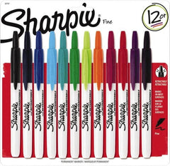 Sharpie - Assorted Colors, Permanent Marker - Retractable Fine Tip, AP Nontoxic Ink - Makers Industrial Supply