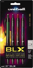 Uni-Ball - 0.7mm Retractable Pen - Blue & Black, Green & Black, Purple & Black, Red & Black - Makers Industrial Supply