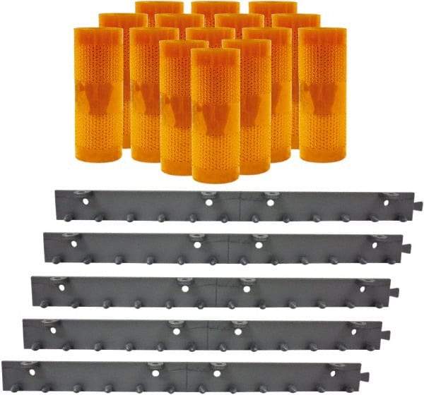 Aleco - 10' Door Width x 10' Door Height PVC AmberTech Anti-Insect Strip Door Kit - Amber - Makers Industrial Supply