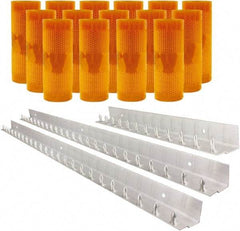 Aleco - 10' Door Width x 10' Door Height PVC AmberTech Anti-Insect Strip Door Kit - Amber - Makers Industrial Supply