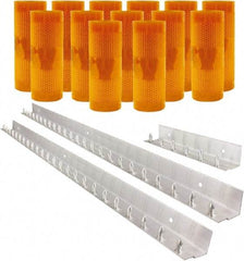 Aleco - 9' Door Width x 9' Door Height PVC AmberTech Anti-Insect Strip Door Kit - Amber - Makers Industrial Supply