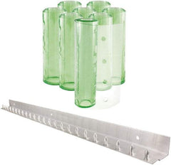 Aleco - 4' Door Width x 8' Door Height PVC Clear Smooth Antistatic Strip Door Kit - Light Green Tint - Makers Industrial Supply