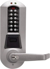 Kaba Access - Combination Entry with Key Override Lever Lockset for 1-3/8 to 2-1/4" Thick Doors - 2-3/4" Back Set, 6 or 7 Pin Length Best & Compatible (Core Not Included) Cylinder, Satin Chrome Finish - Makers Industrial Supply