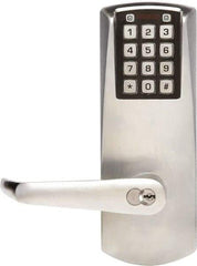 Kaba Access - Privacy Lever Lockset for 1-3/8 to 2-1/4" Thick Doors - 2-3/4" Back Set, 6 or 7 Pin Length Best & Compatible (Core Not Included) Cylinder, Satin Chrome Finish - Makers Industrial Supply