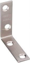 National Mfg. - 2" Long x 5/8" Wide, Stainless Steel, Corner Brace - Stainless Steel Coated - Makers Industrial Supply