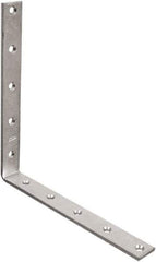 National Mfg. - 10" Long x 1-1/4" Wide, Steel, Corner Brace - Zinc Plated - Makers Industrial Supply