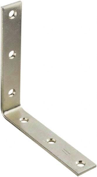 National Mfg. - 6" Long x 1-1/8" Wide, Steel, Corner Brace - Zinc Plated - Makers Industrial Supply