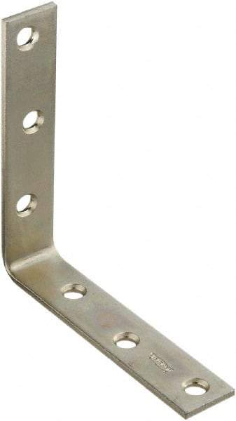 National Mfg. - 5" Long x 1" Wide, Steel, Corner Brace - Zinc Plated - Makers Industrial Supply