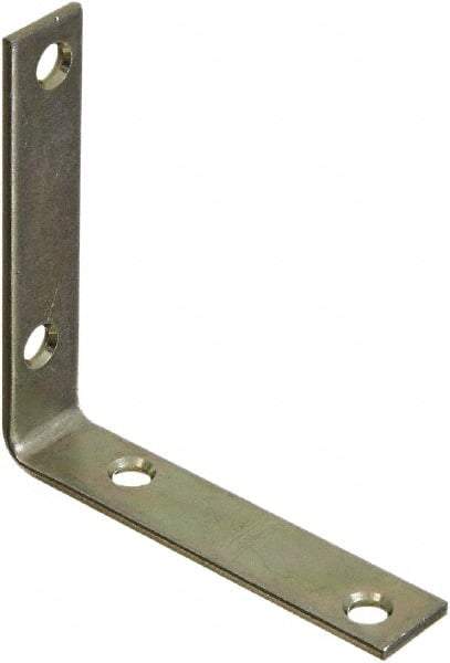 National Mfg. - 3-1/2" Long x 3/4" Wide, Steel, Corner Brace - Zinc Plated - Makers Industrial Supply