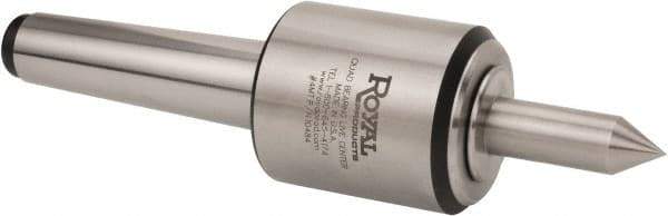 Royal Products - MT2 Morse Taper, 1.7" Head Diam Live Center - 6,000 Max RPM, 2.12" Head Length, 1/2" Point Diam, 1-3/4" Point Len, 350 Lb Max Workpc, Long Point - Makers Industrial Supply