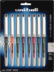 Uni-Ball - Roller Ball 0.7mm Stick Pen - Black, Blue, Green, Midnight Black, Orange, Pink, Purple & Red - Makers Industrial Supply