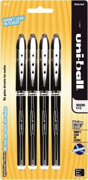 Uni-Ball - Roller Ball 0.5mm Stick Pen - Black - Makers Industrial Supply