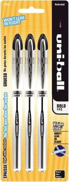 Uni-Ball - Roller Ball 0.8mm Stick Pen - Black - Makers Industrial Supply