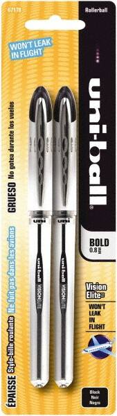 Uni-Ball - Roller Ball 0.8mm Stick Pen - Black - Makers Industrial Supply