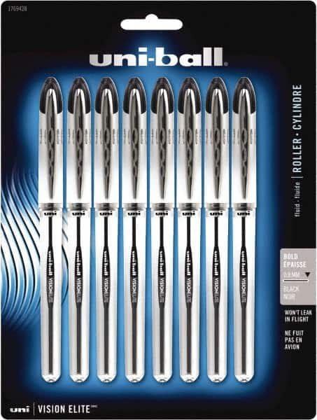 Uni-Ball - Roller Ball 0.8mm Stick Pen - Black - Makers Industrial Supply