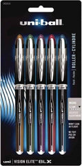 Uni-Ball - Roller Ball 0.5mm Stick Pen - Brown & Black, Green & Black, Purple & Black, Red & Black, Blue & Black - Makers Industrial Supply