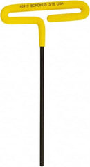 Bondhus - 3/16" Hex, T-Handle Cushion Grip, Hex Key - 171mm OAL, Inch System of Measurement - Makers Industrial Supply