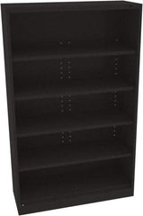 Tennsco - 5 Shelf, 400 Lb. Capacity, Closed Shelving Storage Cabinets and Lockers - 48 Inch Wide x 18 Inch Deep x 78 Inch High, Black - Makers Industrial Supply